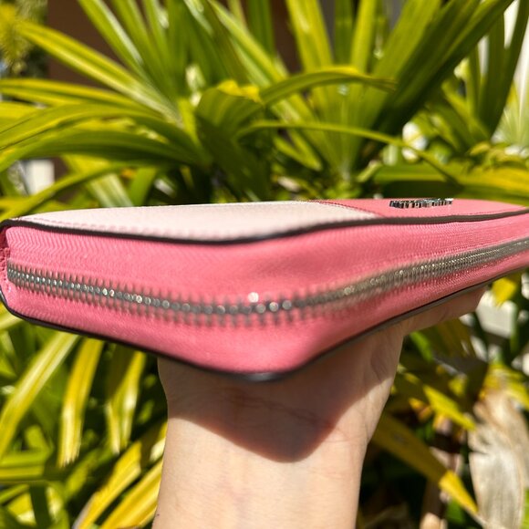 Michael Kors Jet Set Travel Large Continental Wallet Color-Block Tea Rose Multi - Picture 6 of 9